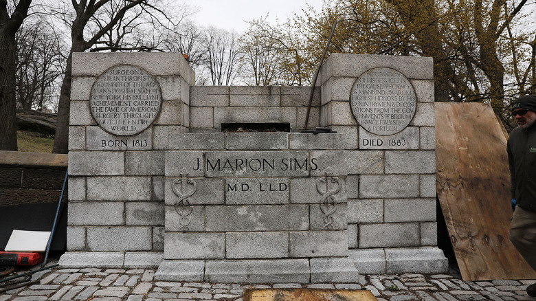 J Marions Sims empty statue place