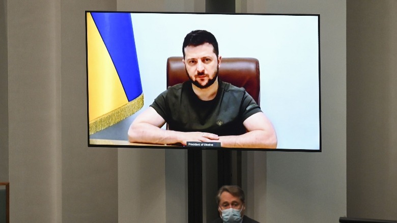 Volodymyr Zelensky addressing U.S. Congress