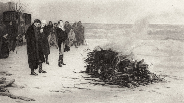 "The Burning of Shelley" painting