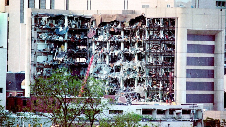 Alfred Murrah building after explosion