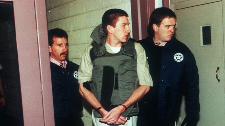 Timothy McVeigh in handcuffs