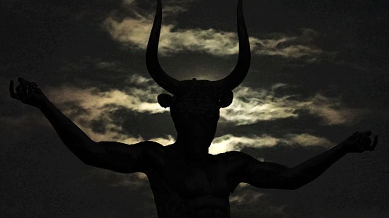 Silhouette of demonic figure