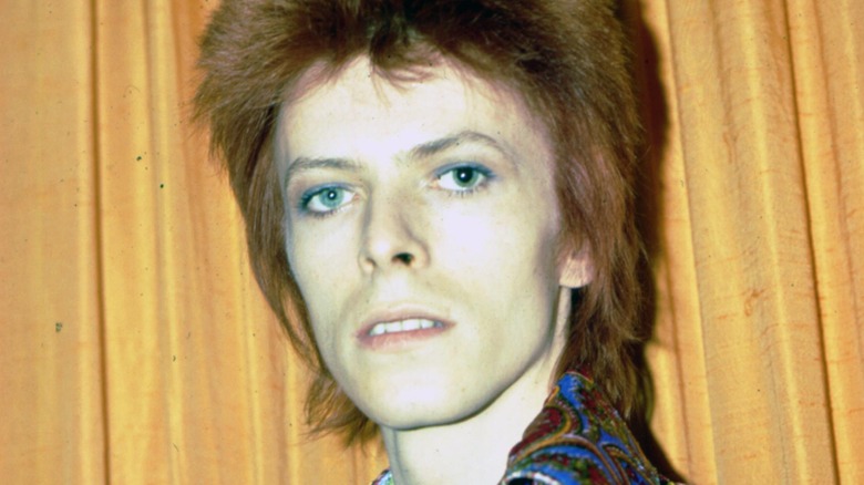 David Bowie backstage as Ziggy Stardust