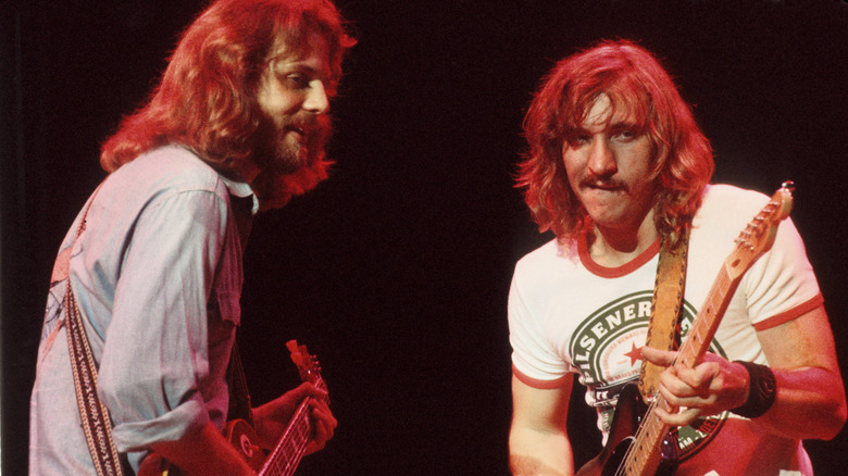 Don Felder and Joe Walsh performing on stage