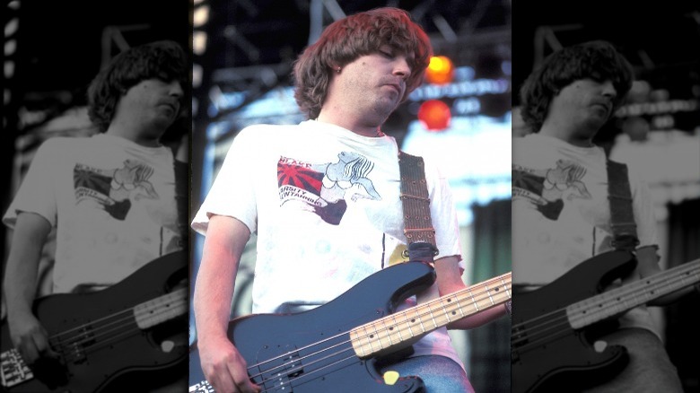 Karl Mueller of Soul Asylum blue guitar