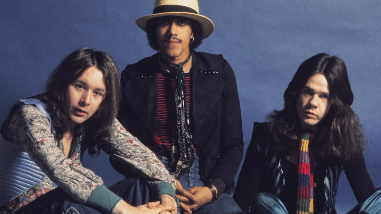 Thin Lizzy studio portrait blue background