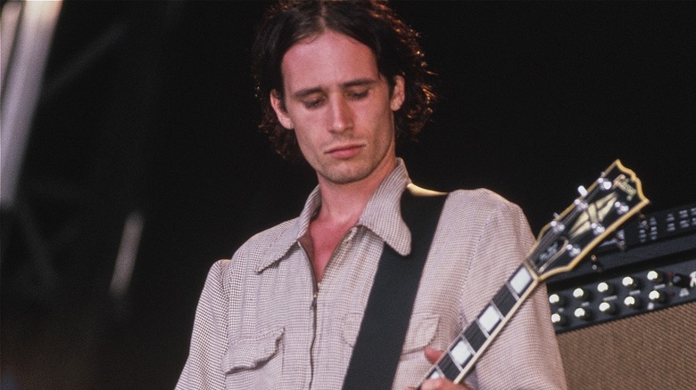 Jeff Buckley playing guitar onstage in 1995