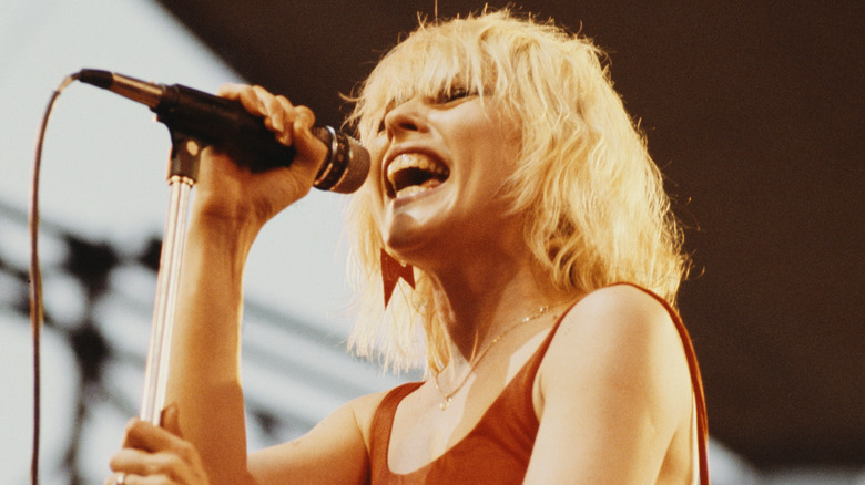 Debbie Harry singing in the late 1970s