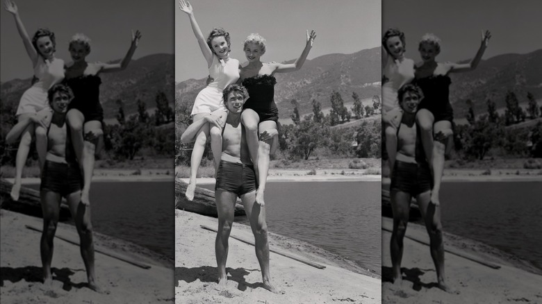 Eastwood goofs around with girls