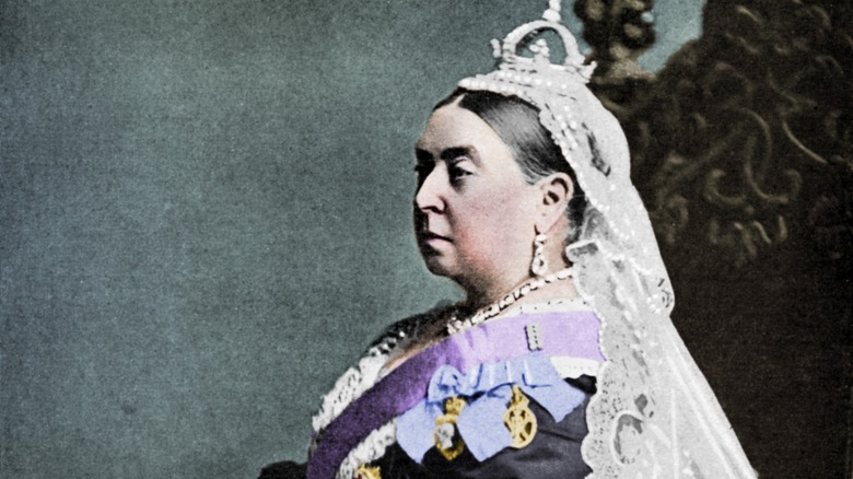 Queen Victoria in ceremonial robes at her Golden Jubilee, 1887