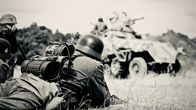 reenactors as WW2 German troops