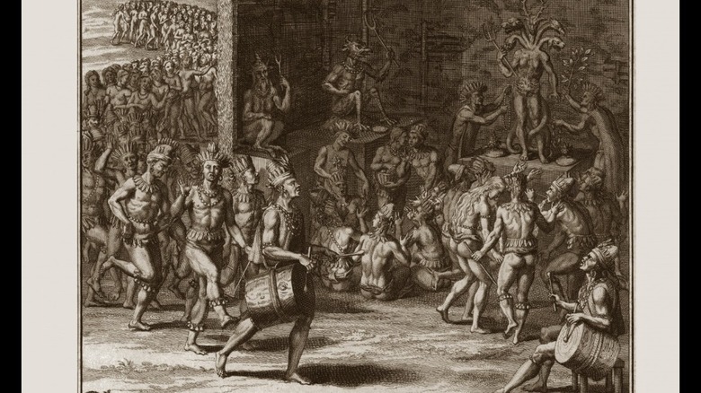 European depiction of Carib ceremony