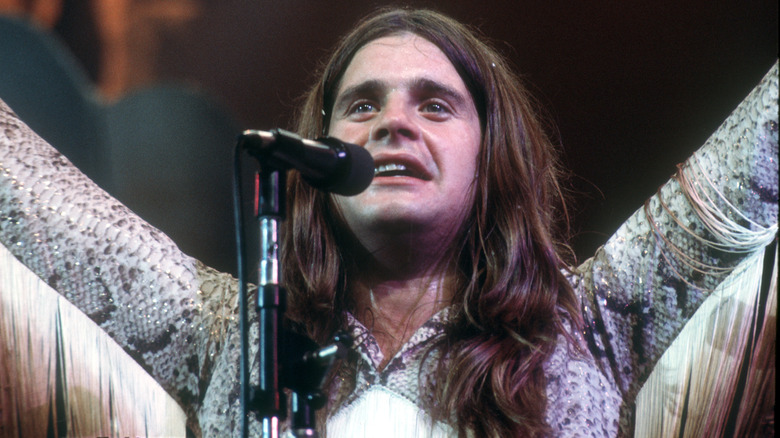 Ozzy Osbourne performing on stage
