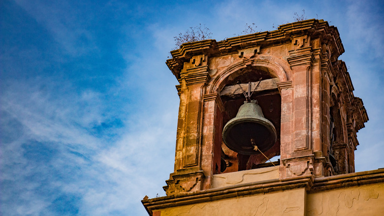 Old bell tower in Italy