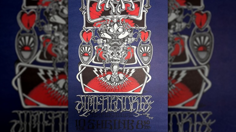 Jimi Hendrix trippy tiger concert poster