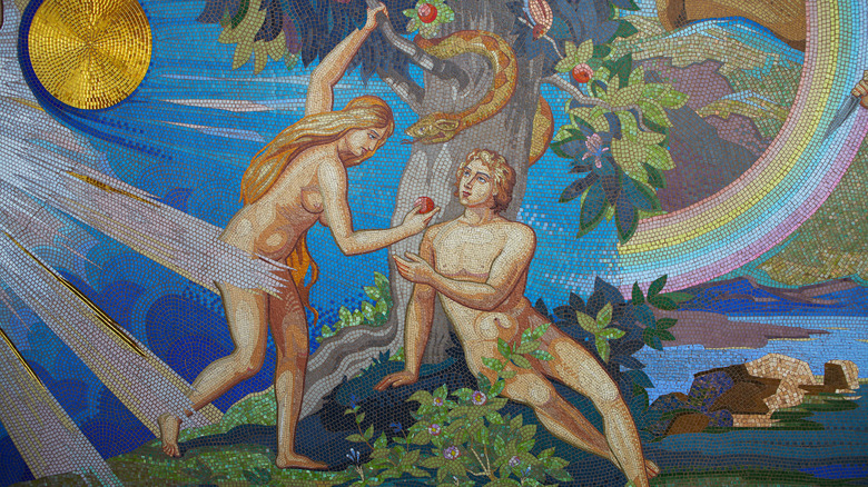 adam and eve mosaic