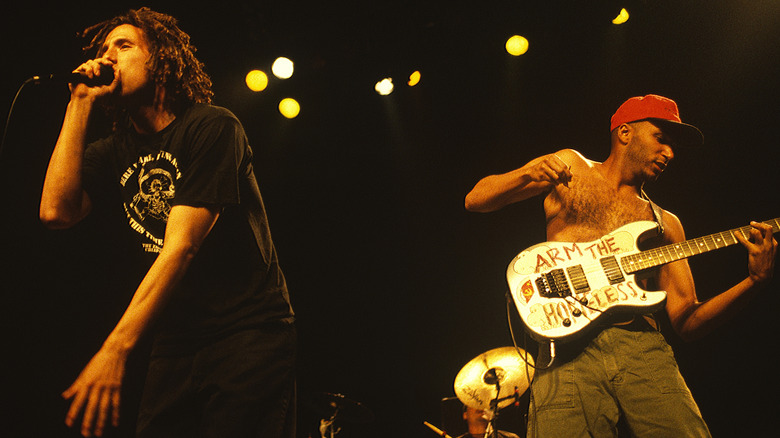 Tom Morello and Zack de la Rocha perform together live