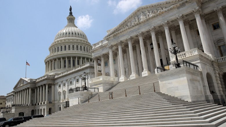 U.S. Capitol building blue sky