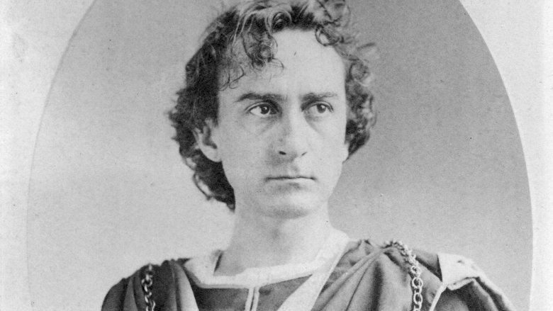Edwin Booth black white portrait