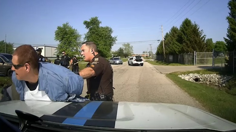 Dashcam footage of the arrest of Casey White