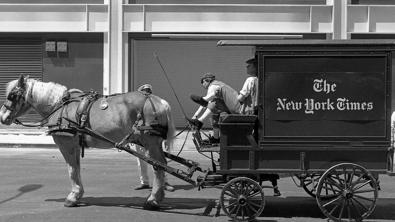 Horse and cart on street