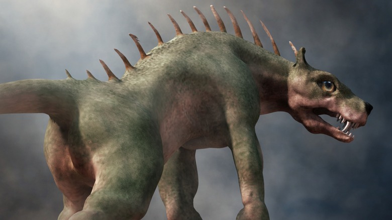Rendering of spiny Chupacabra