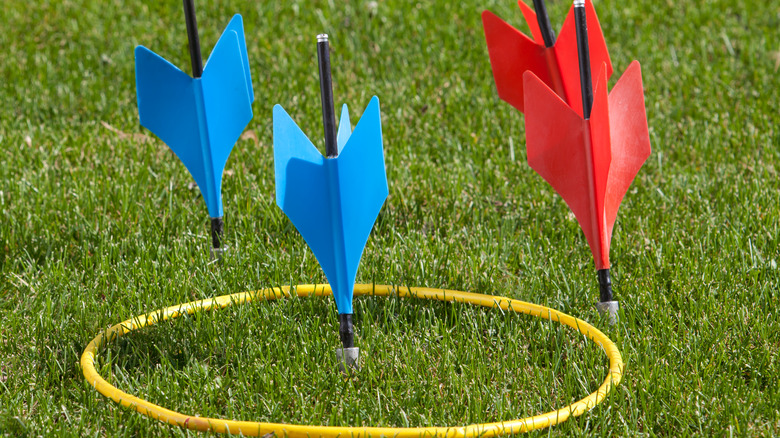 Lawn Darts on grass