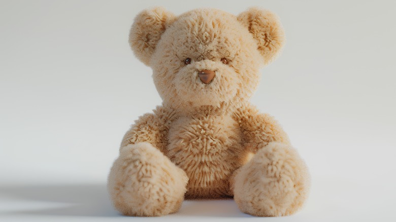 Teddy bear sitting upright