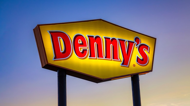 Denny's freestanding sign