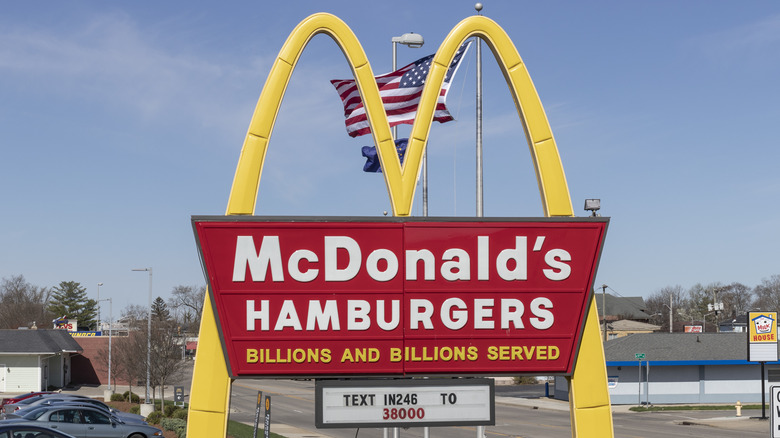 giant McDonald's golden arches sign