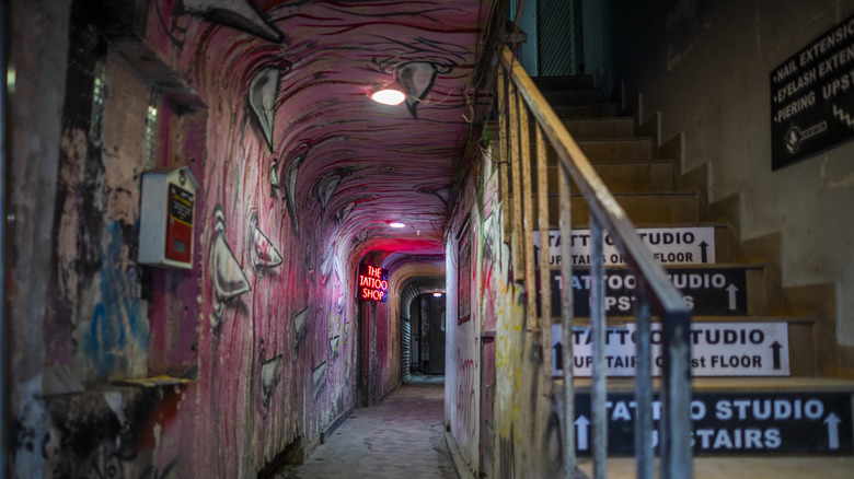 inside of a tattoo parlor