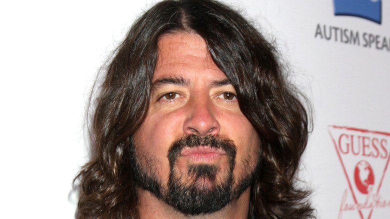 Dave Grohl looking serious