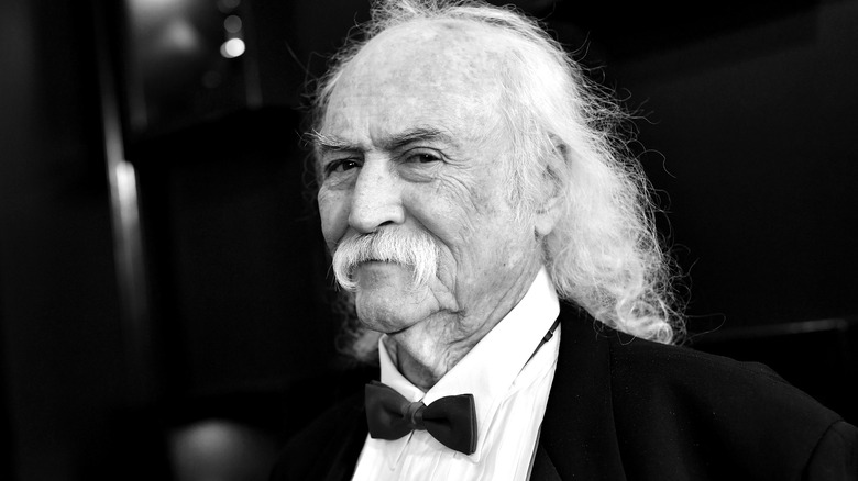 David Crosby glancing at camera