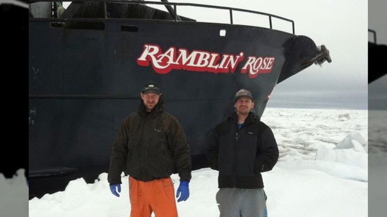 Elliott Neese in front of ship 