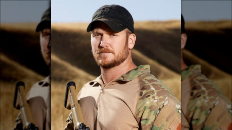 Chris Kyle posing for a photo