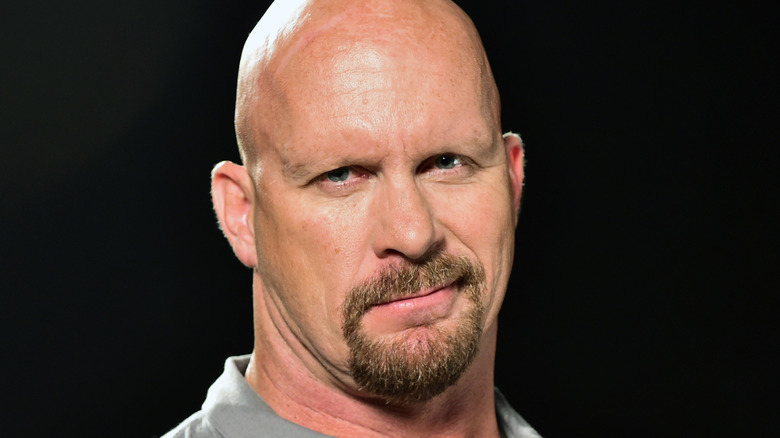 Steve Austin smirking
