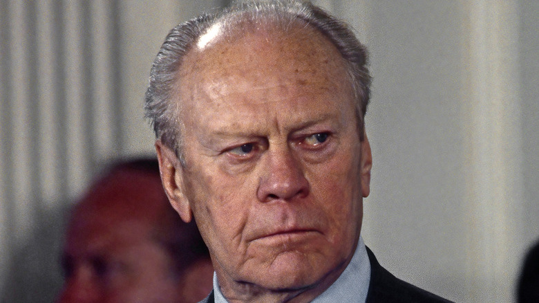 Gerald Ford staring