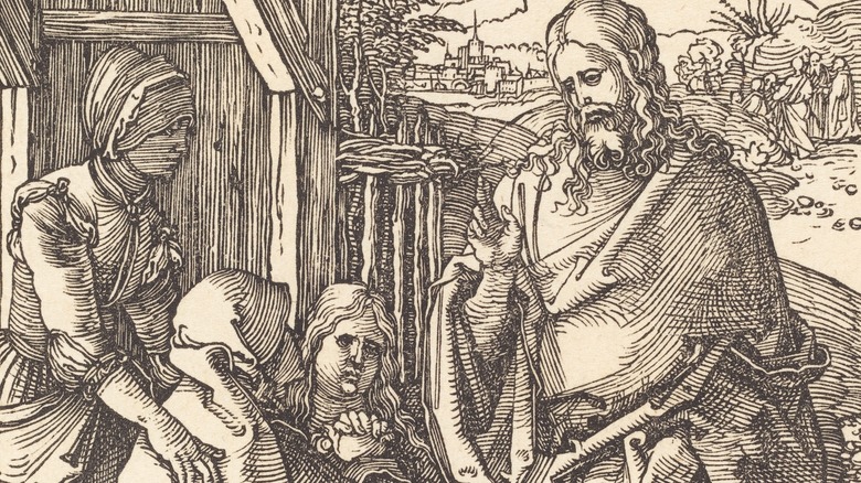 engraving of jesus christ