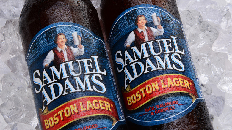 bottles of sam adams beer
