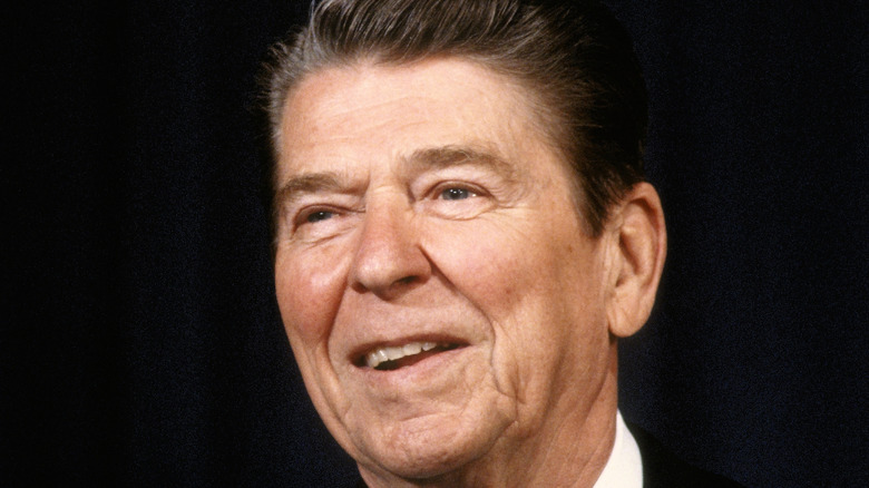 Ronald Reagan smiling