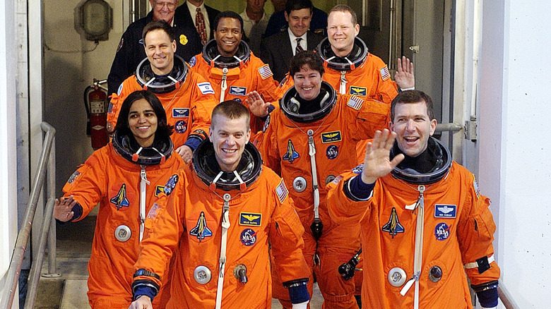 Columbia crew boarding craft