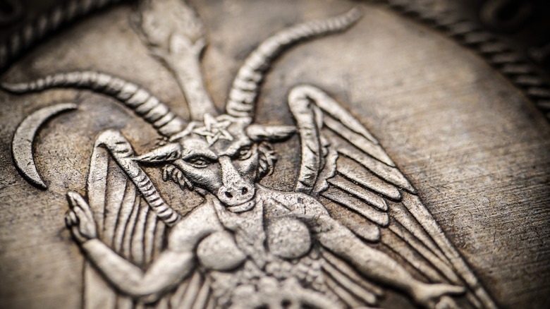 Baphomet image on coin