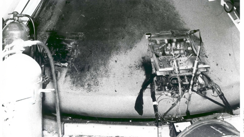 burned out wreckage of Apollo 1