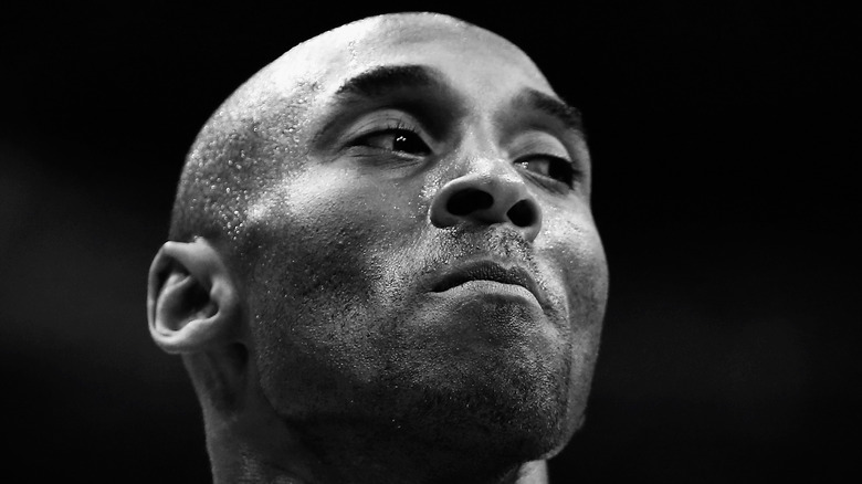 Kobe Bryant looks to side