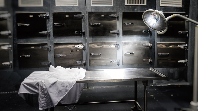 inside of a morgue