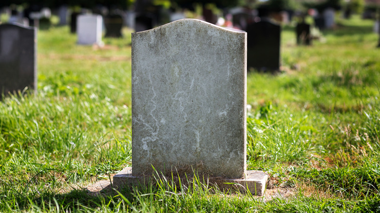 unmarked gravestone