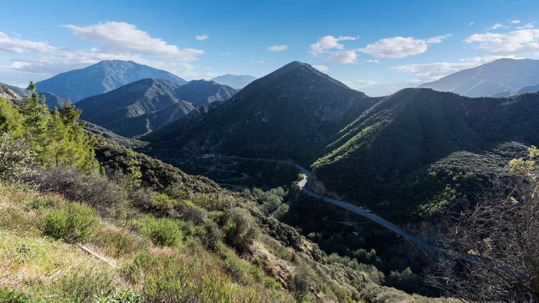 San Gabriel Mountains against sky