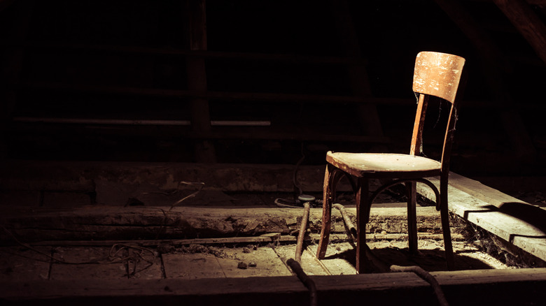 empty chair dusty room