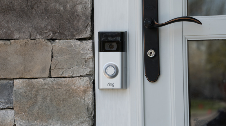 Ring doorbell camera at a home in New York