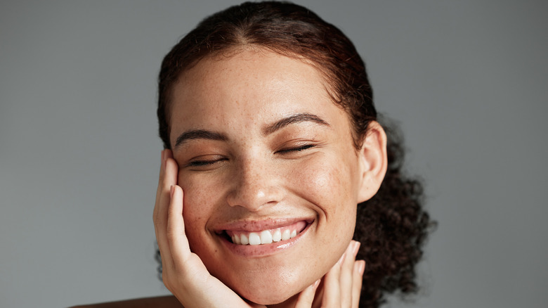 woman smiling 